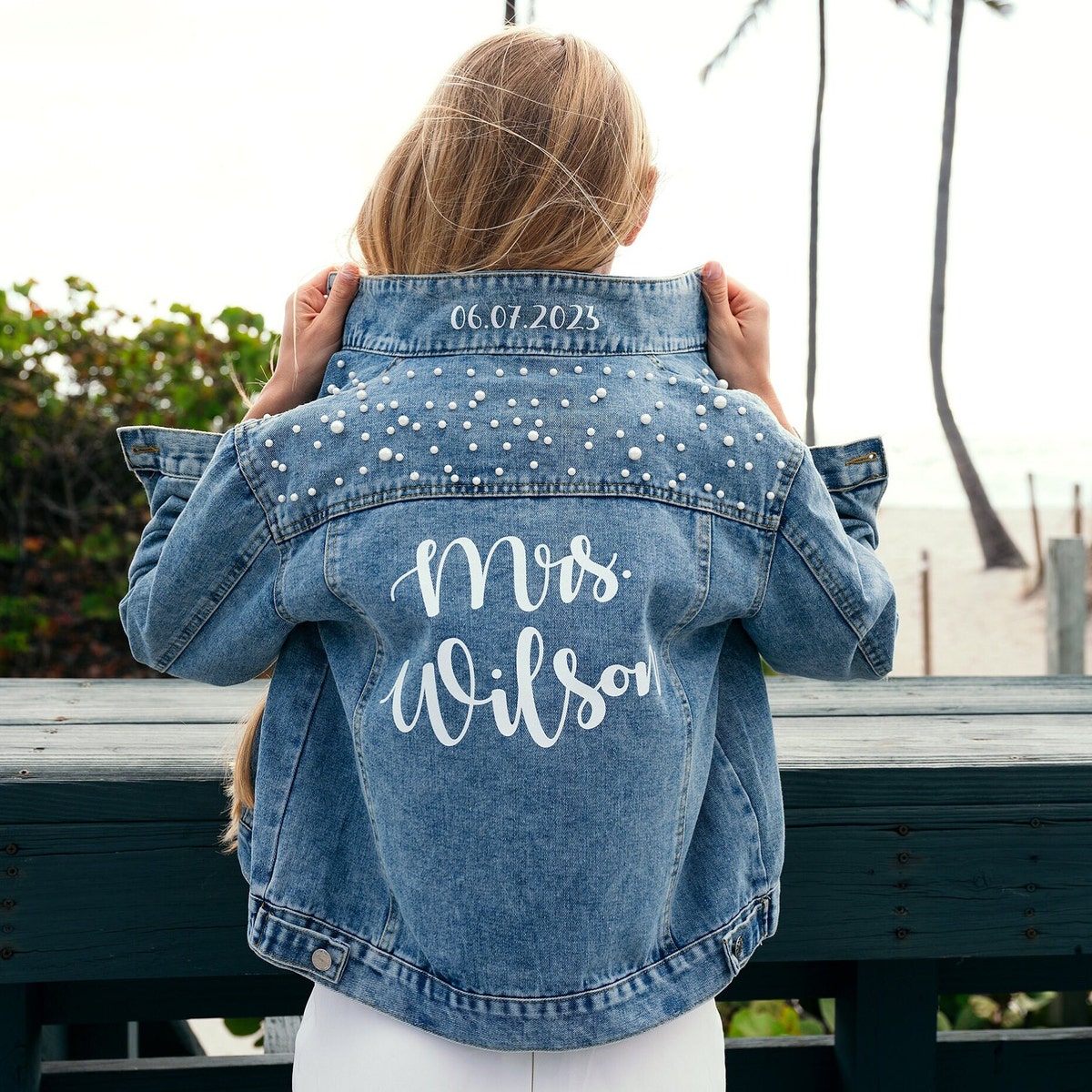 Custom Bridal Denim Jacket!