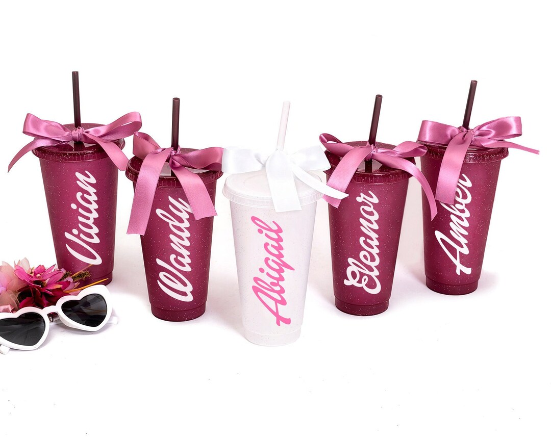 Custom Personalized Plastic Tumblers Bridesmaid Plastic Tumblers Custom Personalized Plastic Tumblers Bridesmaid Plastic Tumblers