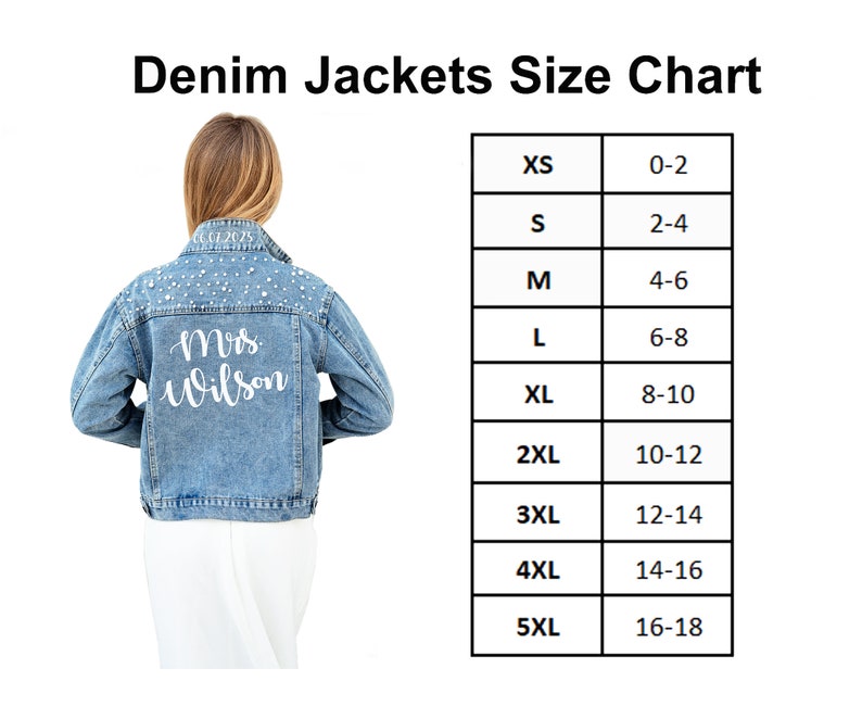 Wedding Bridal Denim Jacket, Bride Denim jacket with pearls, Mrs Custom Jean Jacket, Date under the collar jacket, Personalized jacket-autum image 10