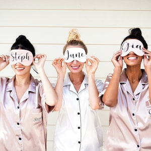 Personalized Satin Sleep Mask: Bachelorette Party Favor