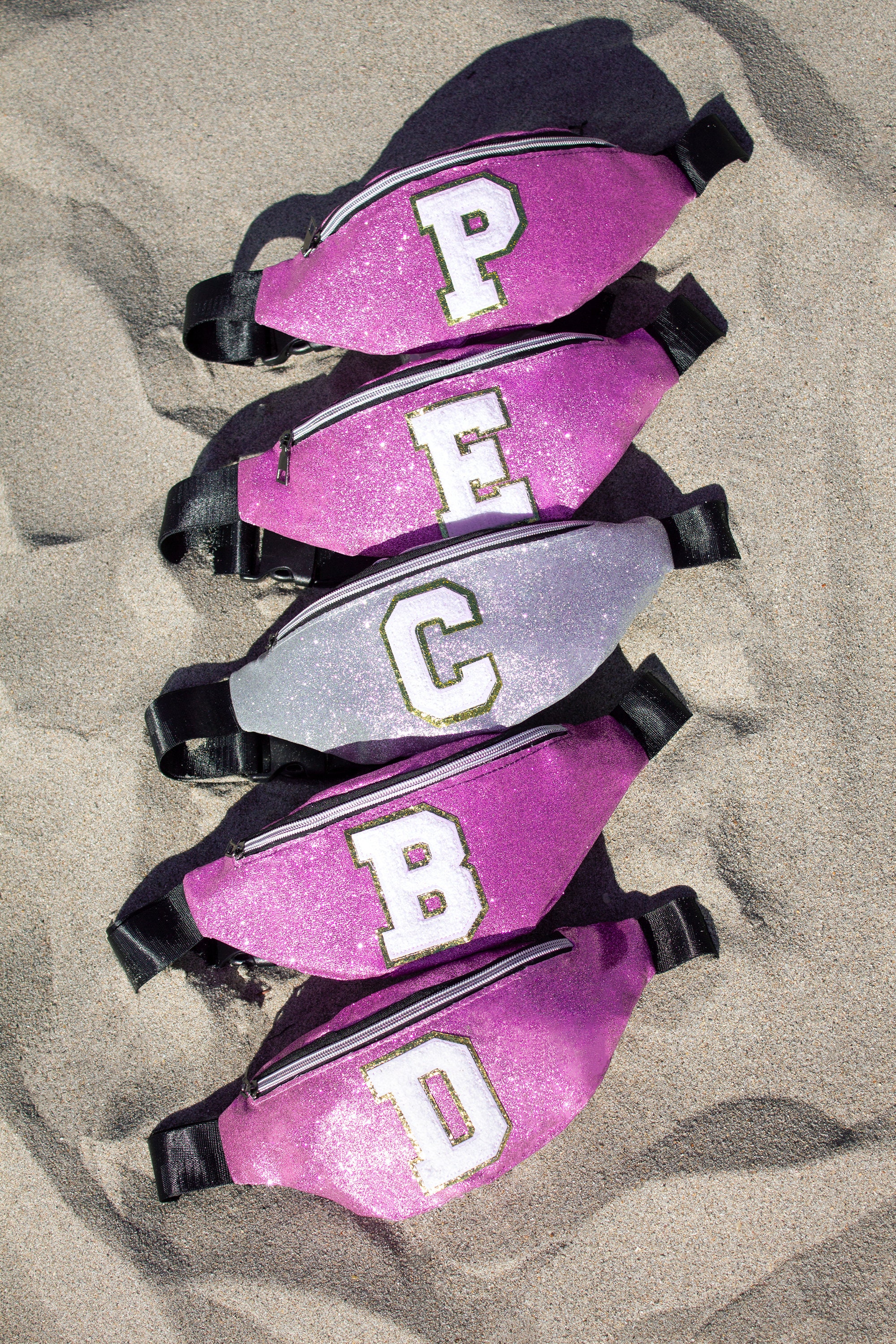 Personalized Small Custom Belt Bags | Bachelorette Gifts | Girls Trip Bags | Shiny Custom Bags with Patch