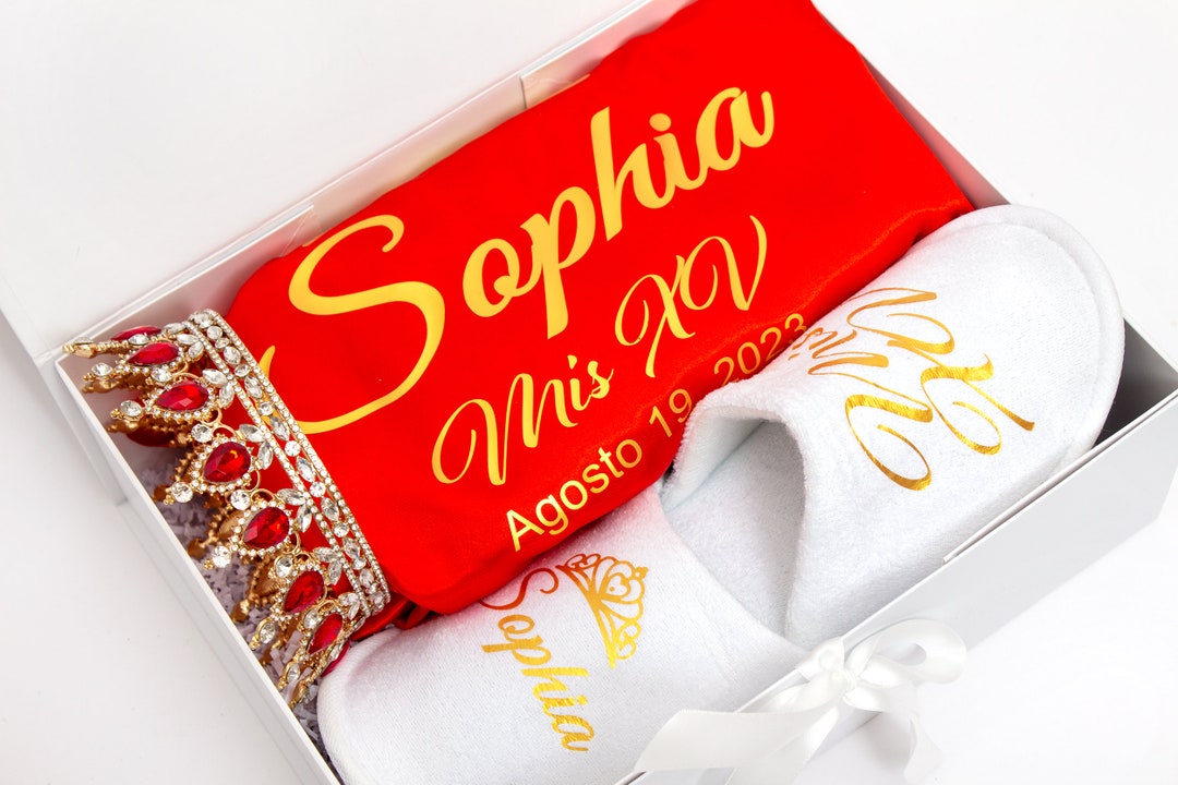 Custom Quinceanera Gift Box Mis Quince Anos Gift Set With Etsy