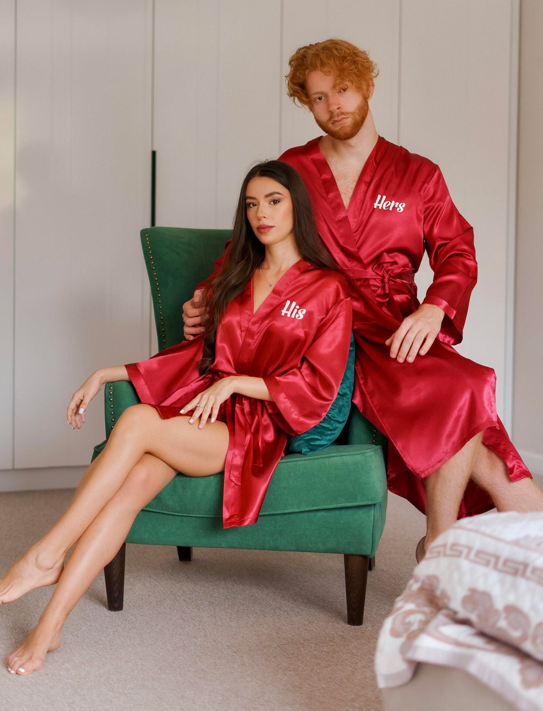 Coffret Peignoir Peignoir Couple Assorti Ensemble Peignoir Couple