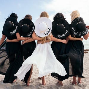 Bride Hat, Sun hat for Bridesmaids, Personalized hat, Bride gift, Bridal party gift, Mrs Bridal Hat, Bachelorette hats, Bridesmaid gift-shel