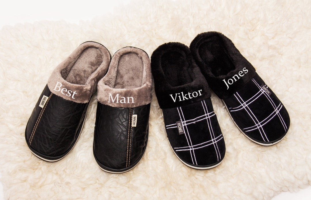 custom mens slippers