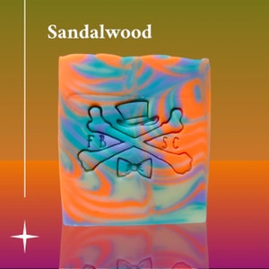 Sandalwood Scented Fancy Bar Soap | Handmade Luxury Artisan Soap | 4+ oz