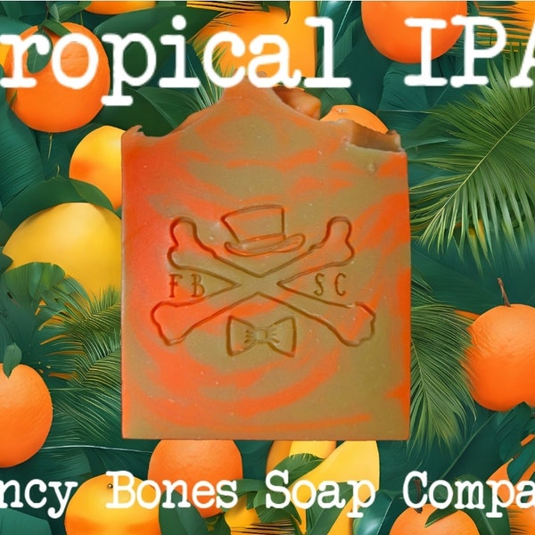 Fancy Bones Soap Co. - "Tropical IPA" Beer Soap | With Subtle Notes of Orange and Mango | Handcrafted Artisan Soap