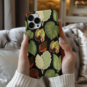 Botanical Phone Case, Vintage Leaves Phone Case, iPhone 16 15 14 13 12 11 Pro Max, iPhone Case, iPhone Casing, Naturecore, i Phone Case