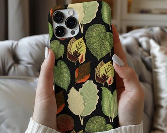 Botanical Phone Case, Vintage Leaves Phone Case, iPhone 16 15 14 13 12 11 Pro Max, iPhone Case, iPhone Casing, Naturecore, i Phone Case