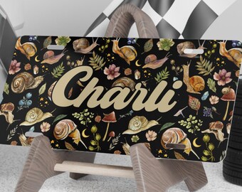 Snail License Plate, Custom Car License Plate, Personalized Car Vanity Plate, Custom Name Vanity Plate, Celestial License Plate, Name Plate