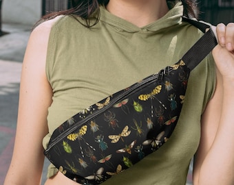 Insect Fanny Pack, Crossbody for Women, Insect Bag, Belt Bag, Gothic Fanny Pack, Naturecore Bag, Waist Bag, Bum Bag, Belt Bag, Crossbody Bag