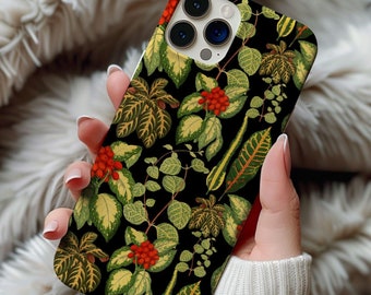 Plants Phone Case, Vintage Botanical Phone Case, iPhone 16 15 14 13 12 11 Pro Max, iPhone Phone Case, Nature Lover Phone Case, i Phone