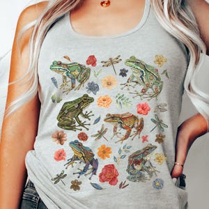 Frog Tank Top, Tank Top, Frog Motif Tank Top, Frog Shirt, Toad Tank Top, Gardening Tank Top, Frog TShirt