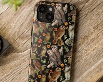 Owl Phone Case, Owls Phone Case, Birds Phone Case,  iPhone 16 15 14 13 12 11 Pro Max, Protective Phone Case, iPhone Casing,Witchy Phone Case