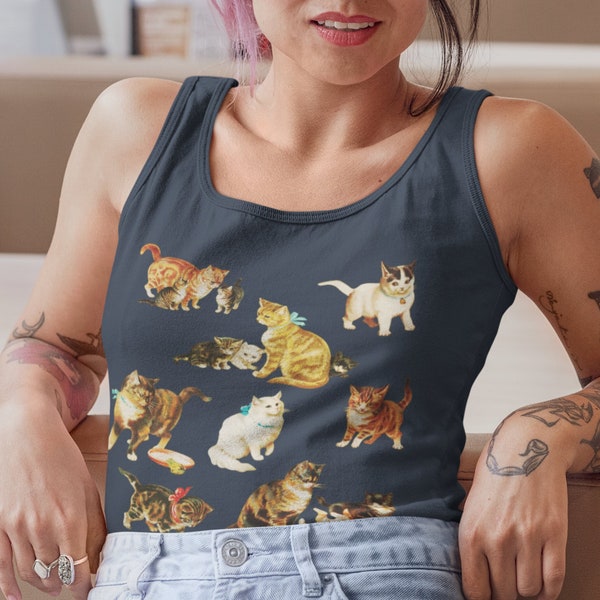 Cat Tank Top Etsy