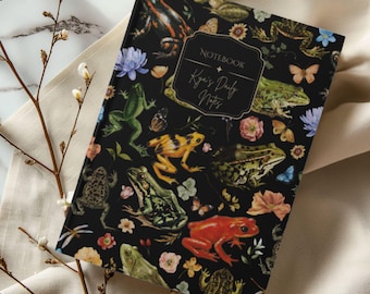 Frog Hardcover Journal,  Frog Personalized Journal, Personalized Notebook, Daily Journal, Hard Cover Notebooks, Frog Lover Gift