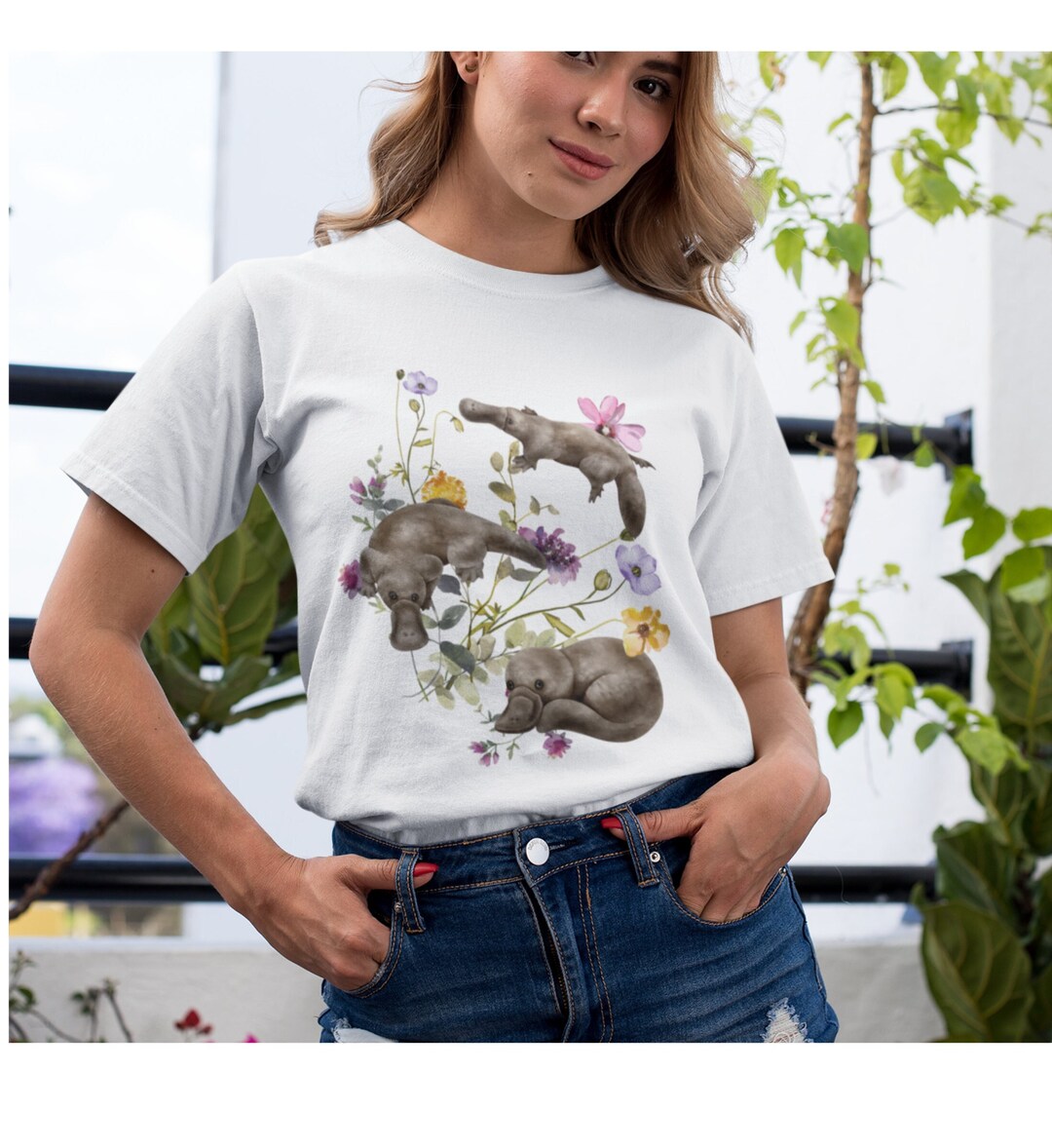 Lichen Stripe/Duck Sid Circular T-Shirt