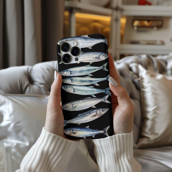 Sardine Phone Case,Nautical Phone Case, Fish Phone Case,  iPhone 16 15 14 13 12 11 Pro Max, iPhone Phone Case, Summer Phone Case