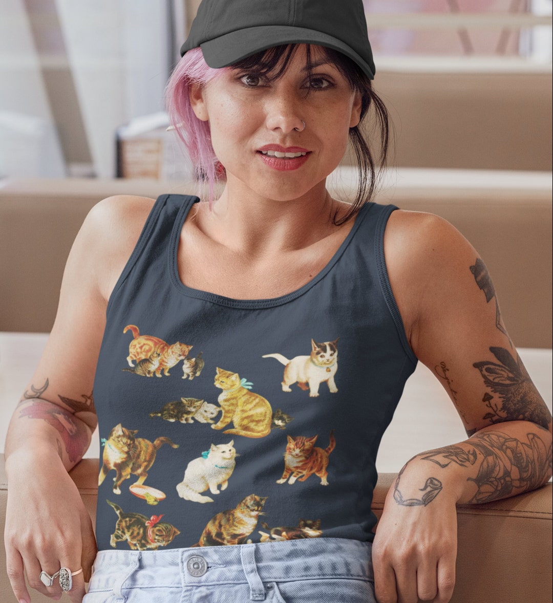 Cat Tank Top Cottagecore Clothing Cottagecore Tank Top Etsy