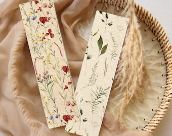 Printable Bookmarks, Wildflower Bookmark, Floral Bookmarks, Digital Bookmarks, Set of 4 Bookmarks, Bookmark Download, Download Bookmarks