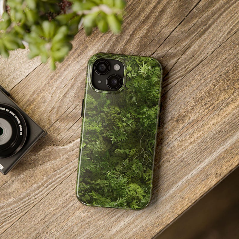 Moss Phone Case, Botanical Phone Case, Nature Phone Case, iPhone 16 15 14 13 12 11 Pro Max, iPhone Phone Case, Mossy, Plants Phone Case zdjęcie 3