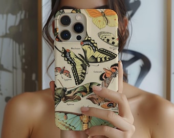 Vintage Butterfly Phone Case, Butterfly Phone Case, Insect Phone Case, iPhone 16 15 14 13 12 11 Pro Max, iPhone Case, Cottagecore Phone Case