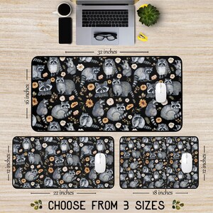 Desk Racoons Raccoon Desk Mat, Cute Raccoons Desk Decor, Woodland Animals Mouse Pad ...