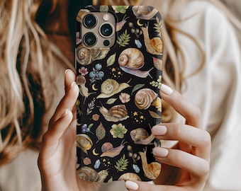 Snail Phone Case, Celestial Snail Phone Case, Nature Phone Case,  iPhone 16 15 14 13 12 11 Pro Max, iPhone Phone Case, Snail Lover Gift