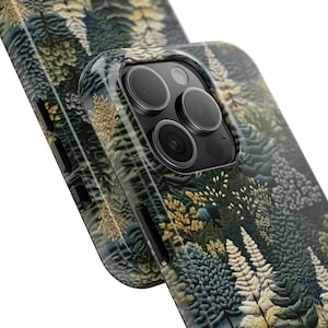 Tree iPhones Case, Forest Phone, Faux Embroidery Phonecase, iPhone 16 15 14 13 12 11 Pro Max, Nature Lover Gift image 7