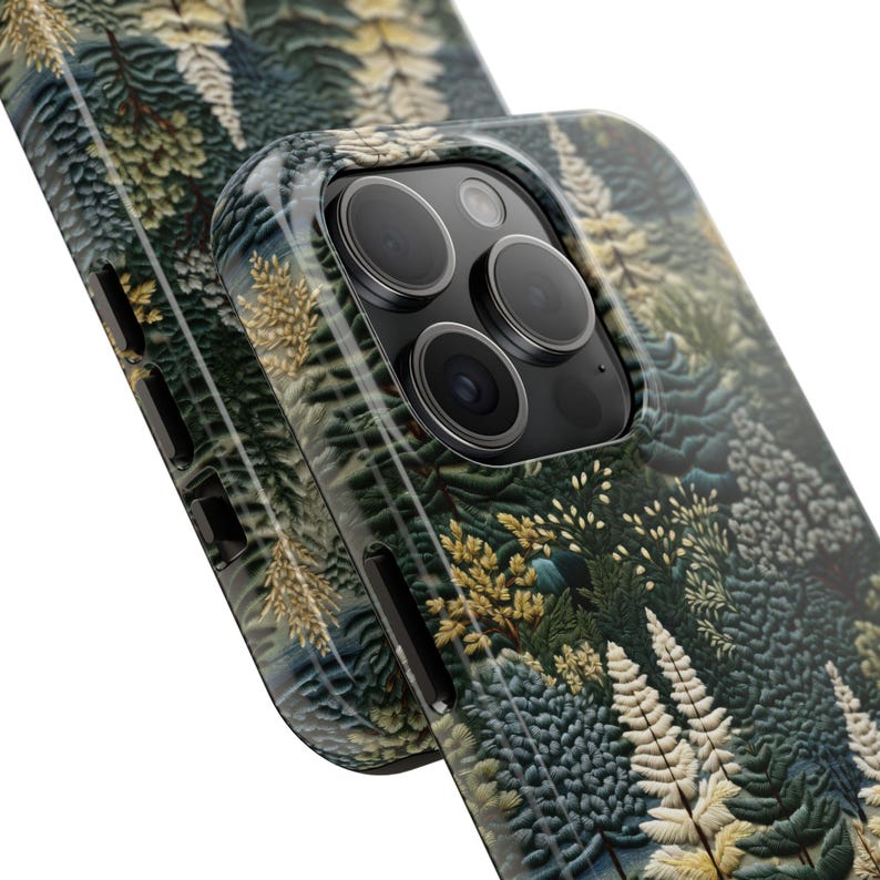 Tree iPhones Case, Forest Phone, Faux Embroidery Phonecase, iPhone 16 15 14 13 12 11 Pro Max, Nature Lover Gift image 7