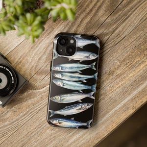 Sardine Phone Case,Nautical Phone Case, Fish Phone Case, iPhone 16 15 14 13 12 11 Pro Max, iPhone Phone Case, Summer Phone Case 画像 3