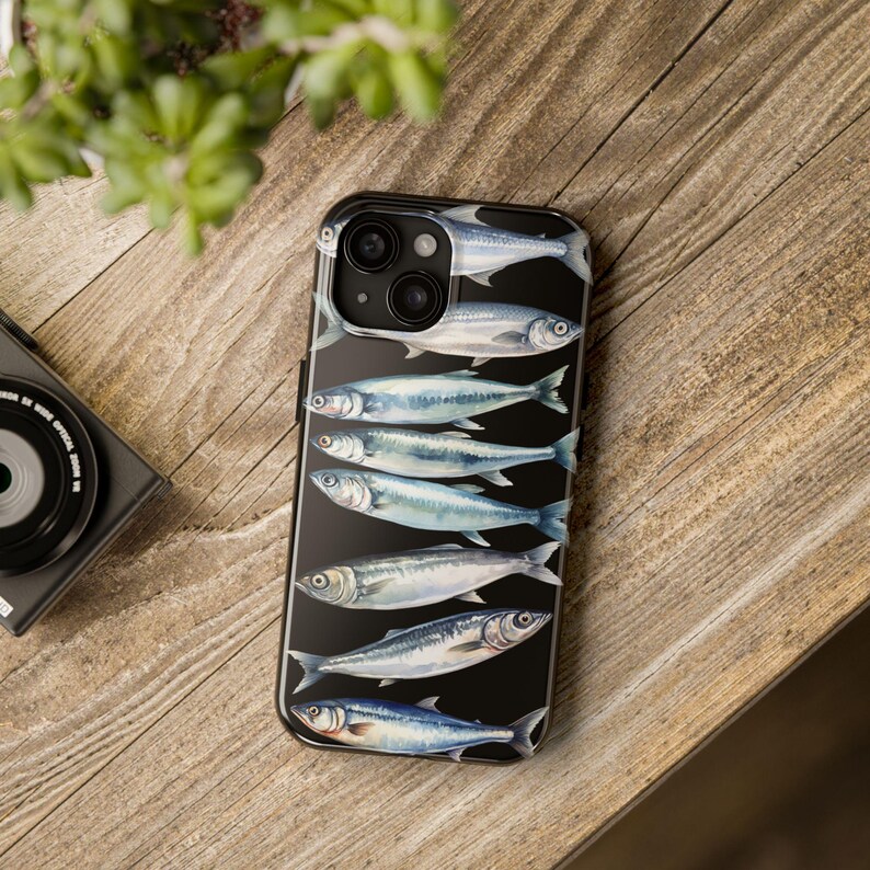 Sardine Phone Case,Nautical Phone Case, Fish Phone Case, iPhone 16 15 14 13 12 11 Pro Max, iPhone Phone Case, Summer Phone Case 画像 3