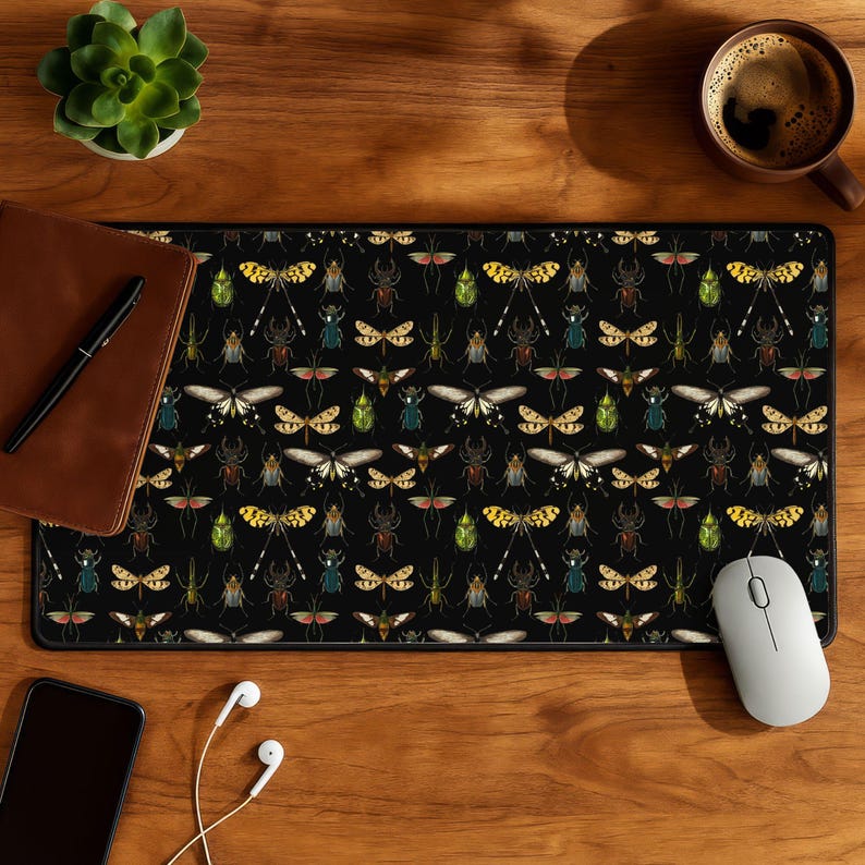 Sendpad Insect Insect Desk Mat, Gothic Deskmat, Insects Mouse Pad, XL Mousepad, Creepy ...
