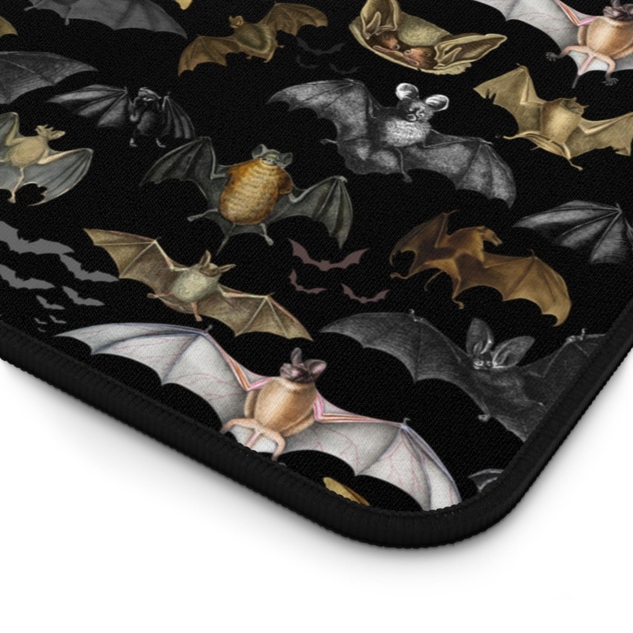 Bats Desk Mat, Gothic Desk Mat, Bat Mouse Pad, XL Desk Mat, Dark ...