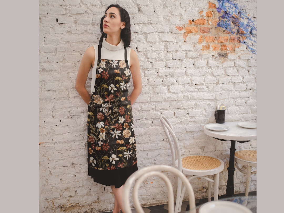 Wildflower Apron, Autumn Floral Apron, Flowers Apron, Cottagecore Decor ...