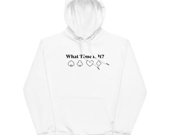White What Time Is It? Brand Premium eco hoodie