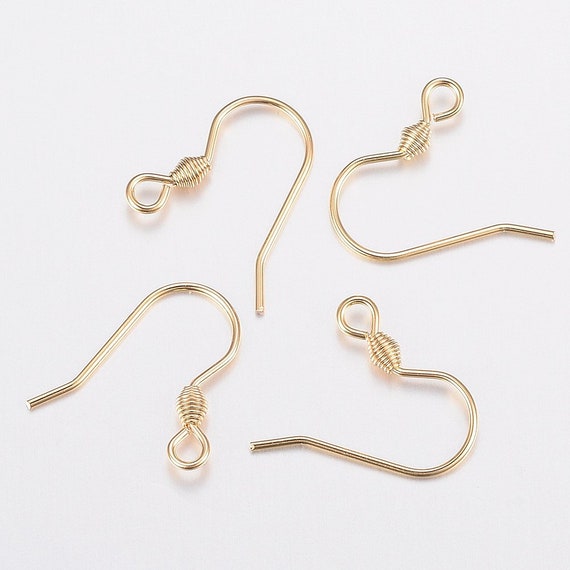 100pcs 20*17mm Gold Antique bronze Ear Hooks Earrings Clasps