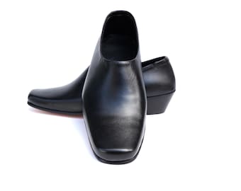Handmade Black Leather Oxford Shoes: Men's Durable Dress Shoes