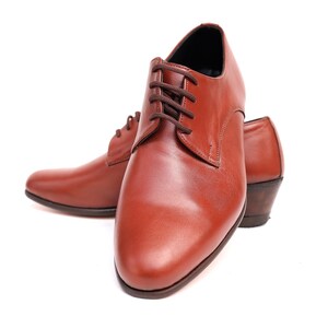 Handmade Brown Leather Oxford Shoes - Genuine Leather, Durable Sole