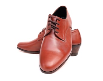 Handmade Brown Leather Oxford Shoes - Genuine Leather, Durable Sole