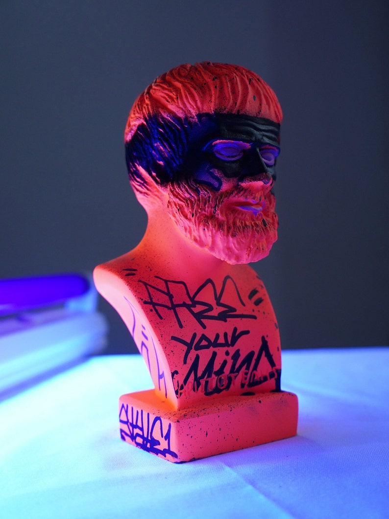Pop Art Sculpture, Aristotle Statue, Street Art, Ancient Greek Statue, Home Decor, Contemporary