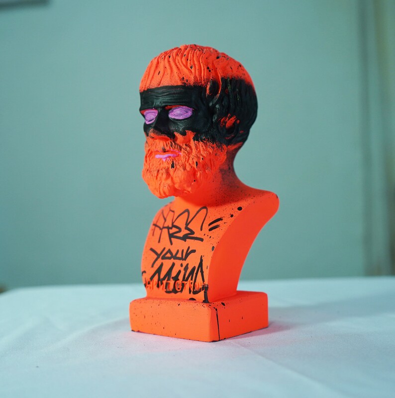 Pop Art Sculpture, Aristotle Statue, Street Art, Ancient Greek Statue