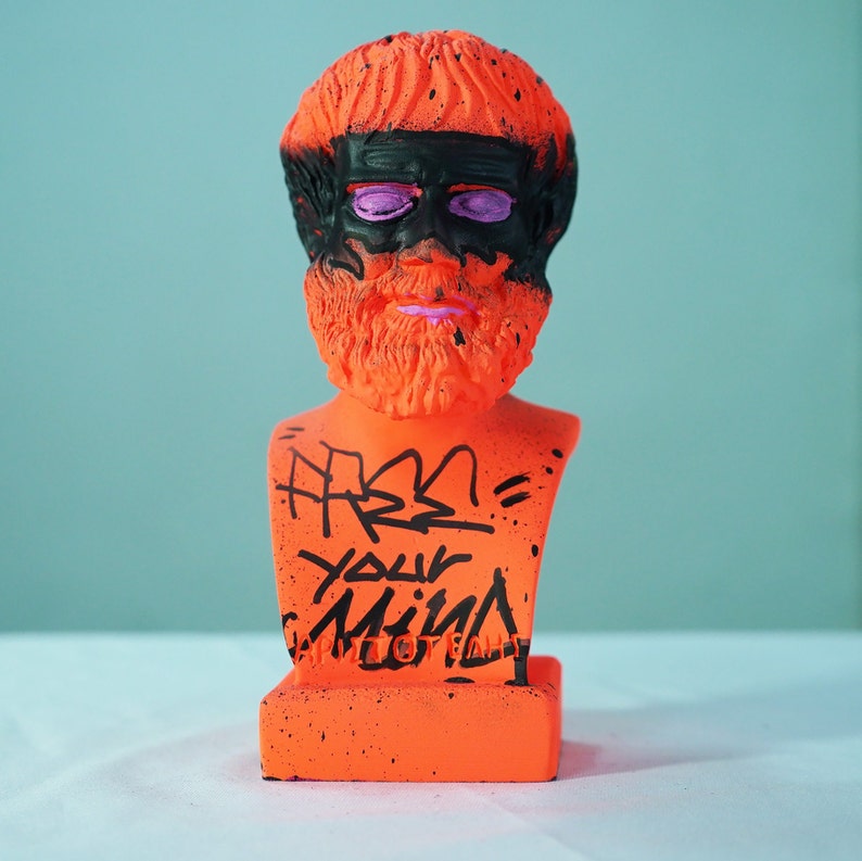 Pop Art Sculpture, Aristotle Statue, Street Art, Ancient Greek Statue, Home Decor, Contemporary
