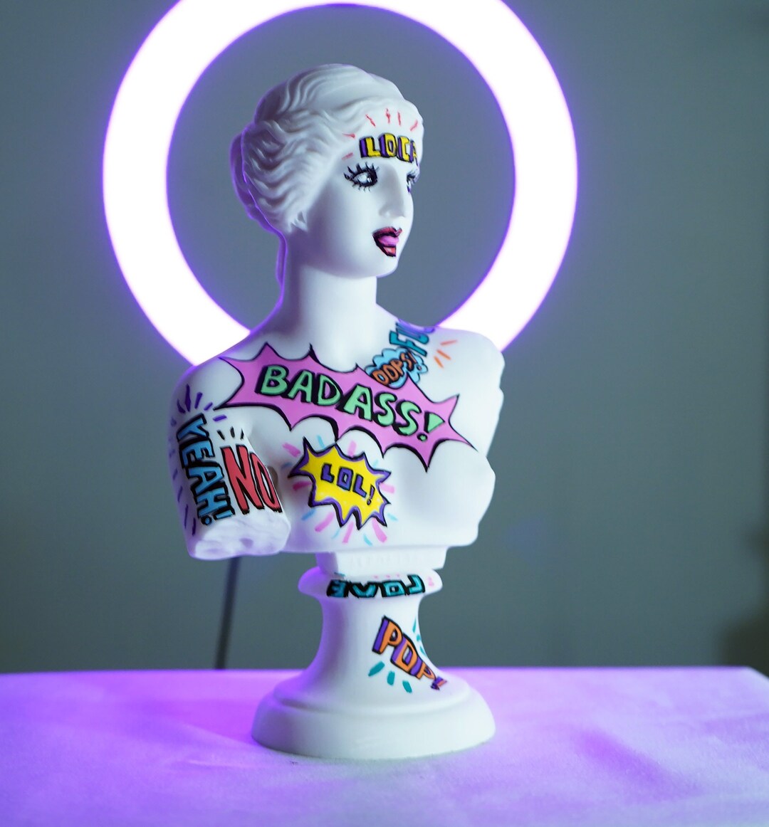 TALL Aphrodite Bust Pop Art Sculpture Contemporary Home Decor Etsy