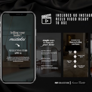 Luxury Realtor Templates | 60 Real Estate Instagram Video Reels for Canva | Instagram Canva Template