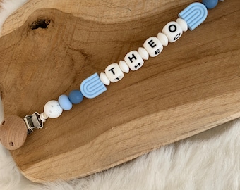 Personalized silicone pacifier clip