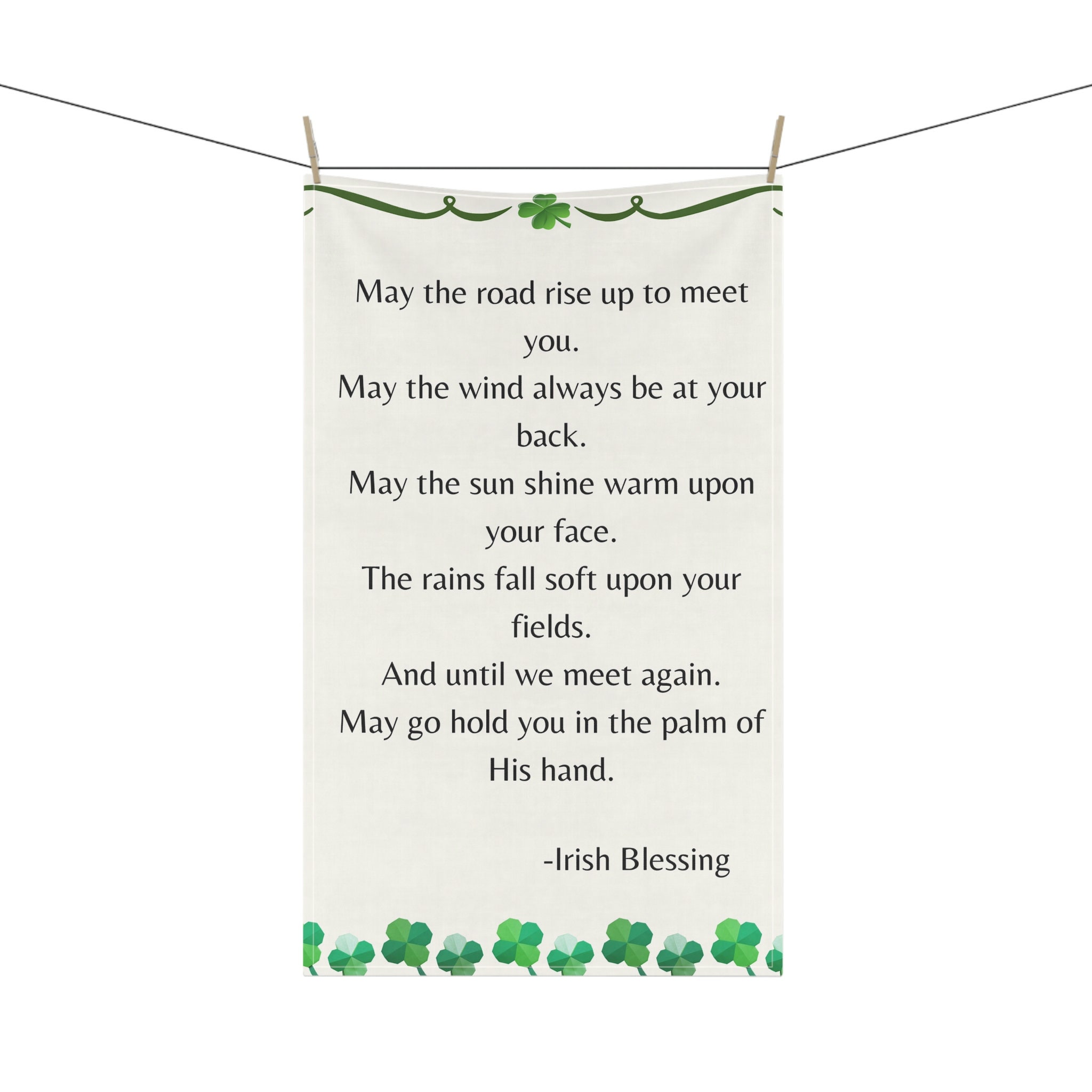 Irish Blessing Tea Towel Irish Blessing Hand Towel Etsy