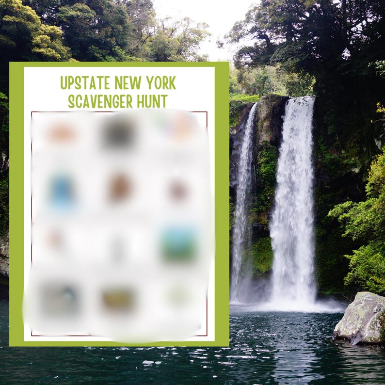 Printable Upstate New York Scavenger Hunt, New York Scavenger Hunt Game