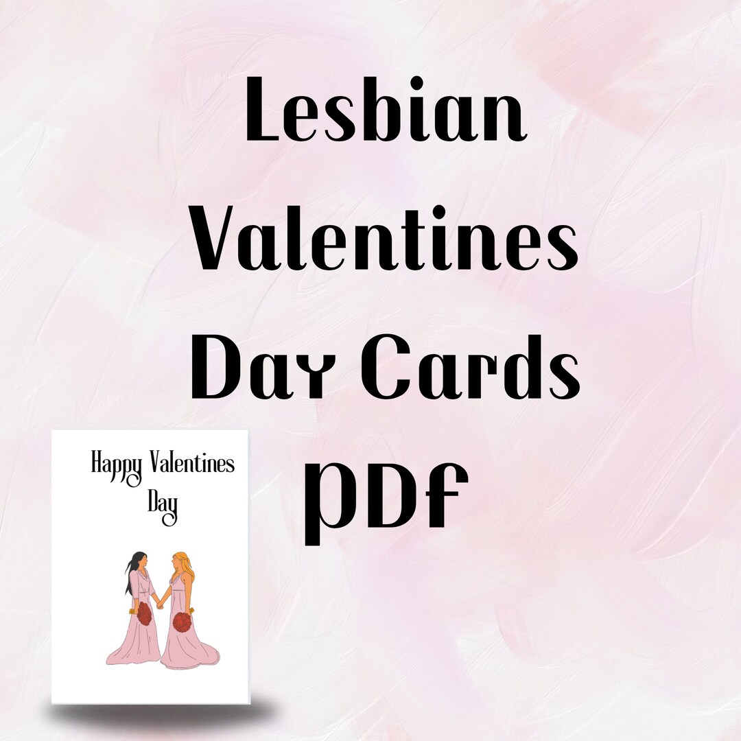 Lesbian Valentines Card PDF, Valentines Day Cards, Lesbian Valentine ...