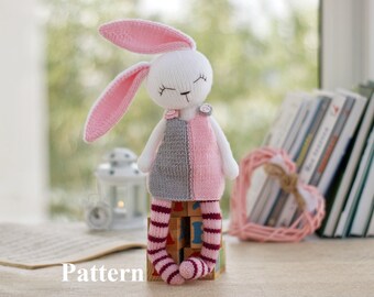 Knitting Rabbit Pattern - Etsy